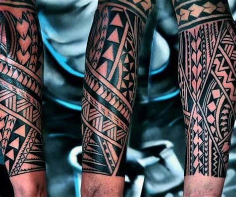 men forearm tribal tattoos